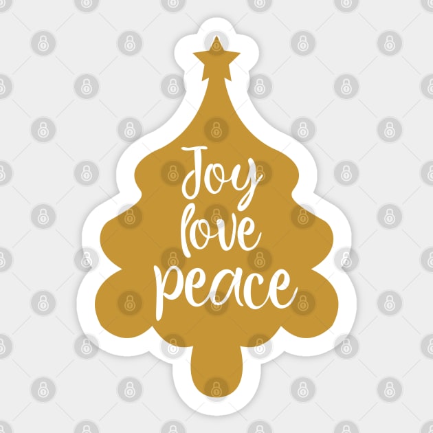 Joy love Peace Sticker by Peach Lily Rainbow